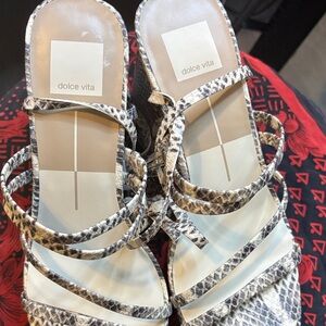 Dolce Vita Snakeskin Strappy Sandals